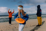 Lade dir das Bild in den Galerie-Viewer, Kids Sweater, Meeres blau mit Neon orangener Sonne

