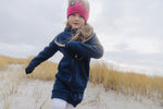 Lade dir das Bild in den Galerie-Viewer, Kids Hoodie Zipper Jacke, Navy, Rainbow-Sonne
