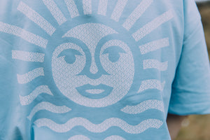 T-Shirt Damen Oversize HELLBLAU