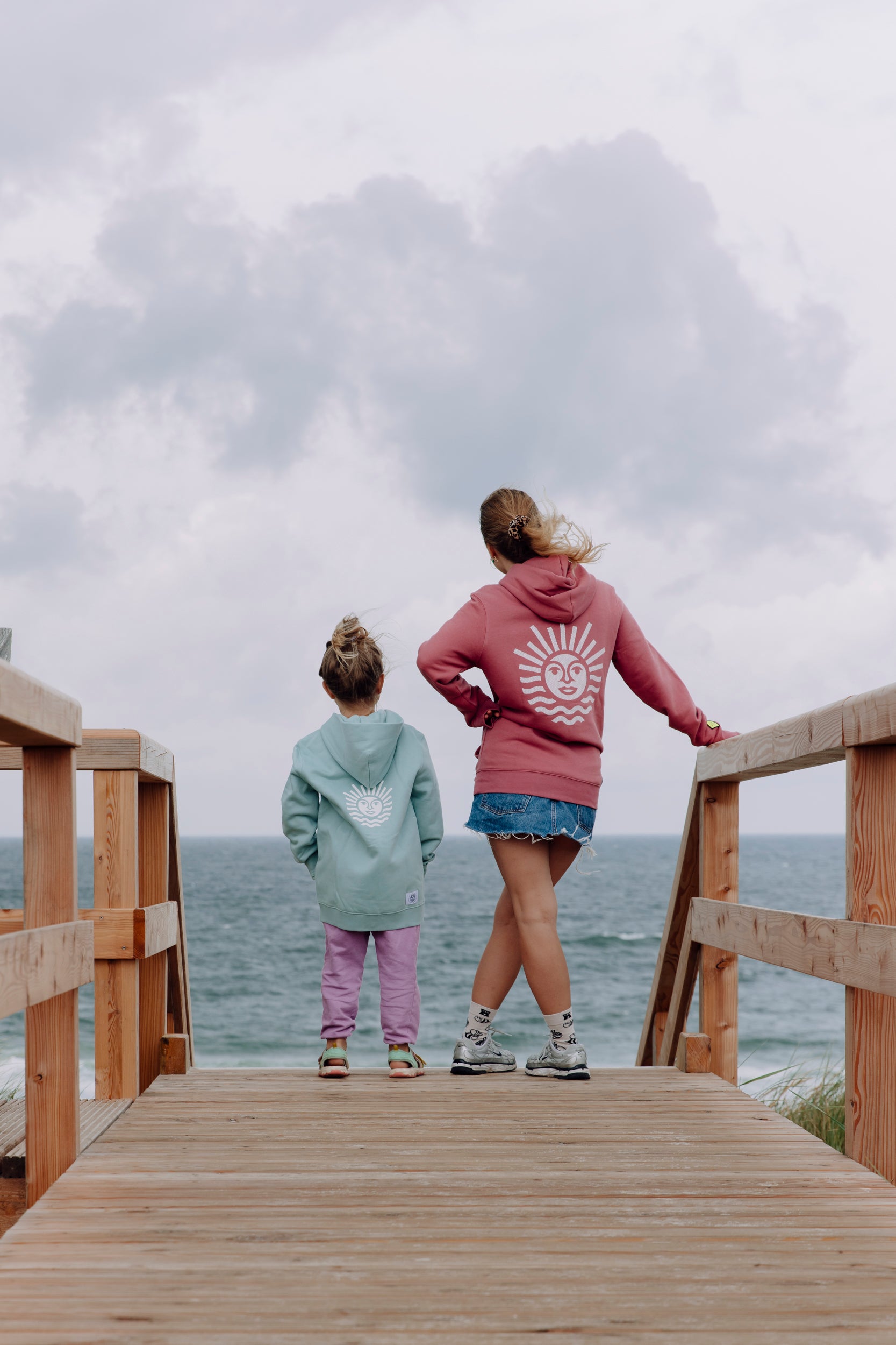 Kids Hoodie Zipper Jacke, Jade Green mit Aufnäher