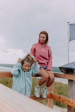 Lade dir das Bild in den Galerie-Viewer, Kids Hoodie Zipper Jacke, Jade Green mit Aufnäher
