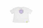 Lade dir das Bild in den Galerie-Viewer, Oversized Damen T-Shirt „SONNE“ - Weiß und Beere
